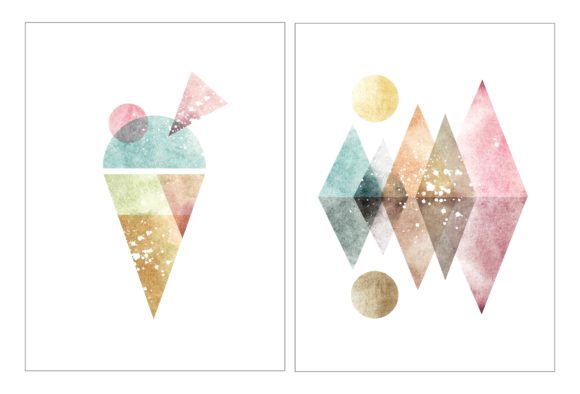 Abstract Wall Decoration Water Color