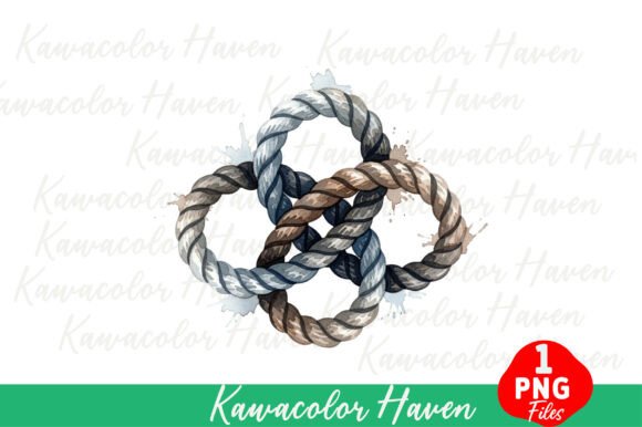 Watercolor Celtic Knot Nautical Theme