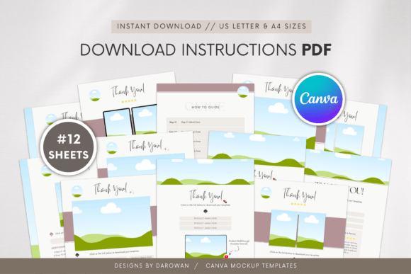 Digital Download PDF Canva Template