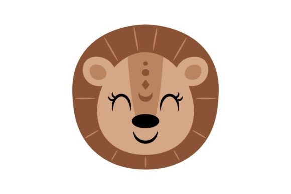 Boho Lion Face