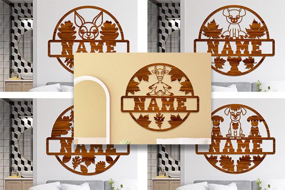 Animal Name Sign Svg Laser Cut Bundle