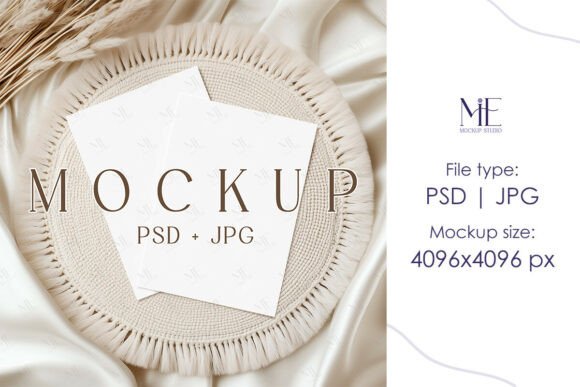 Double Invite Card Mockup Front Back
