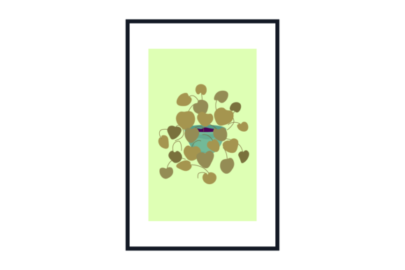 Floral Plant Wall Decoration Svg