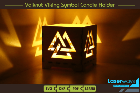Valknut Viking Symbol Candle Holder