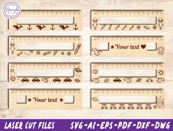 Personalized Wooden Ruler SVG Bundle