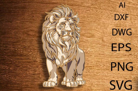 Lion Layered Mandala Svg LASER CUT FILES