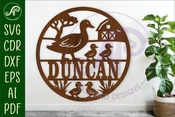 Ducks on the Farm Name Sign Design